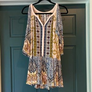 Patterned Free People shirt dress, size S